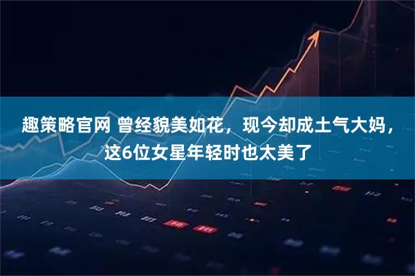 趣策略官网 曾经貌美如花，现今却成土气大妈，这6位女星年轻时也太美了