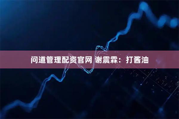 问道管理配资官网 谢震霖：打酱油